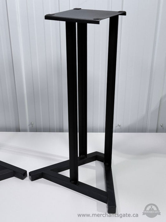 Atlantis Metal Speaker Stands Vintage 1990s Pair Black Audio Speaker Stands