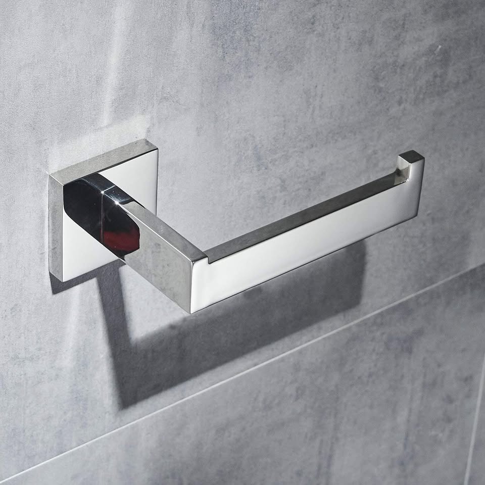 New Sealed Box Beelee BA19909C Bathroom Wall Mounted Toilet Paper Holder Stainless Polished Chrome