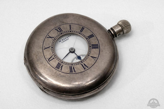 Antique J W Benson Sterling Silver Pocket Watch London c.1890–1910 Restoration Piece