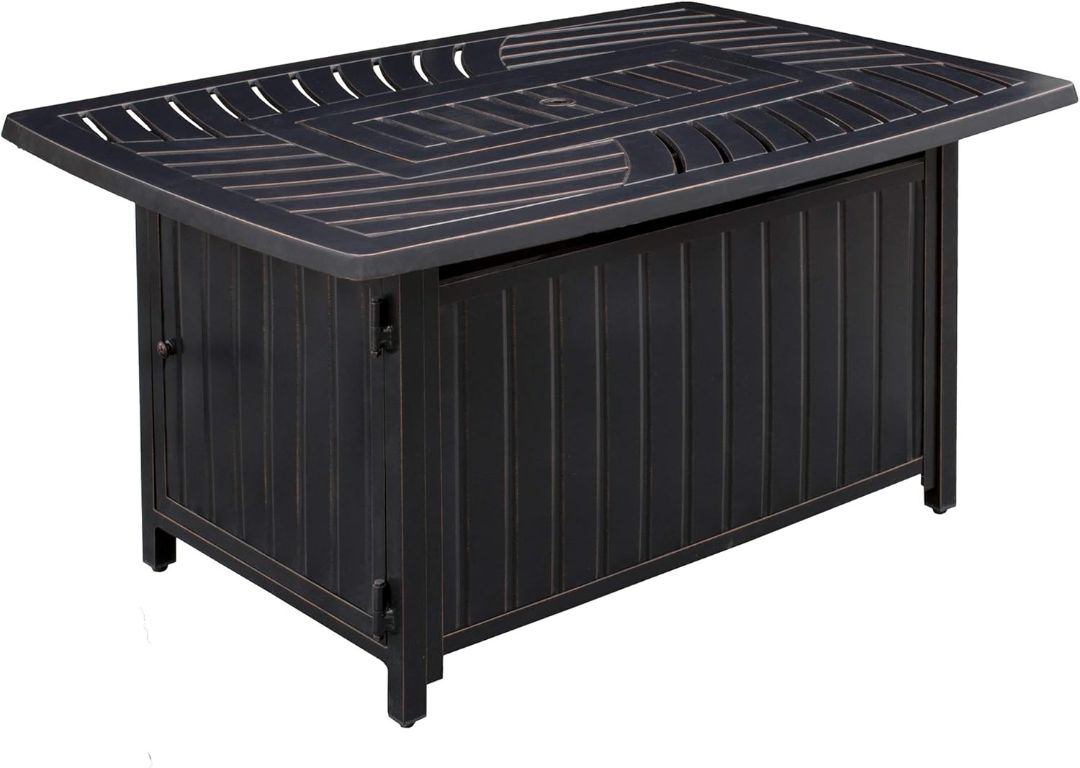 Paramount Dylan Convertible Aluminum Fire Table, Rectangular