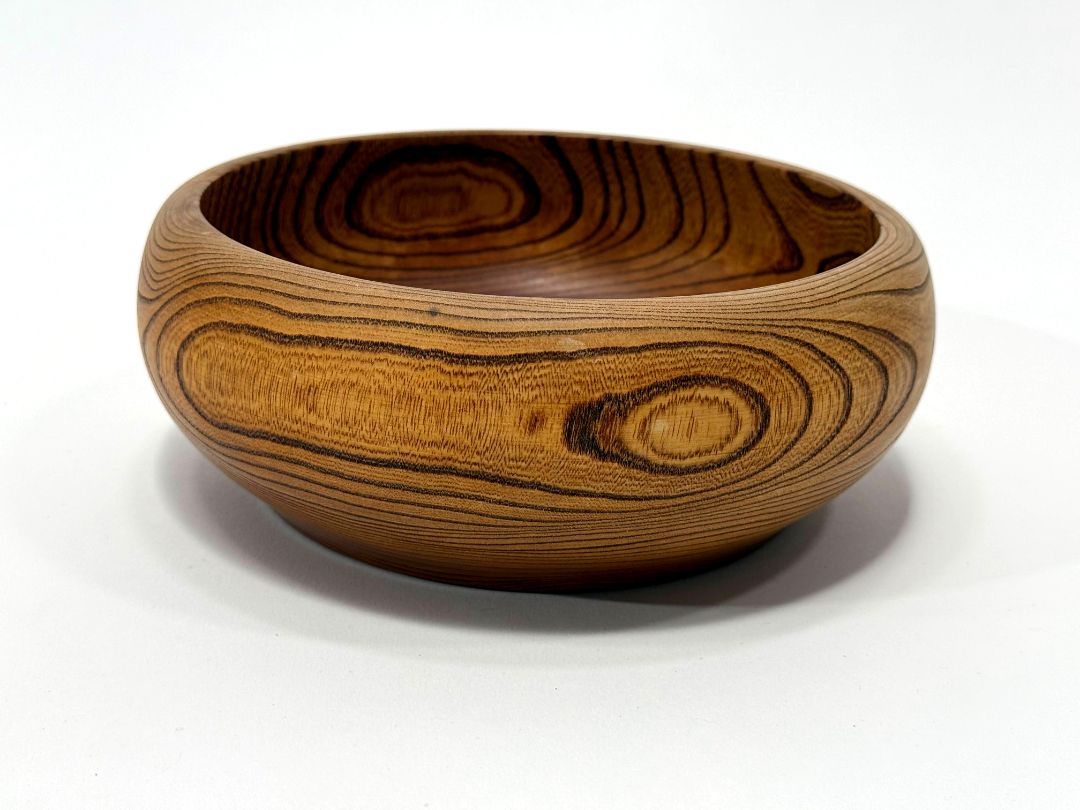 Japanese Keyaki Craft Zelkova Wood Bowl – 8"