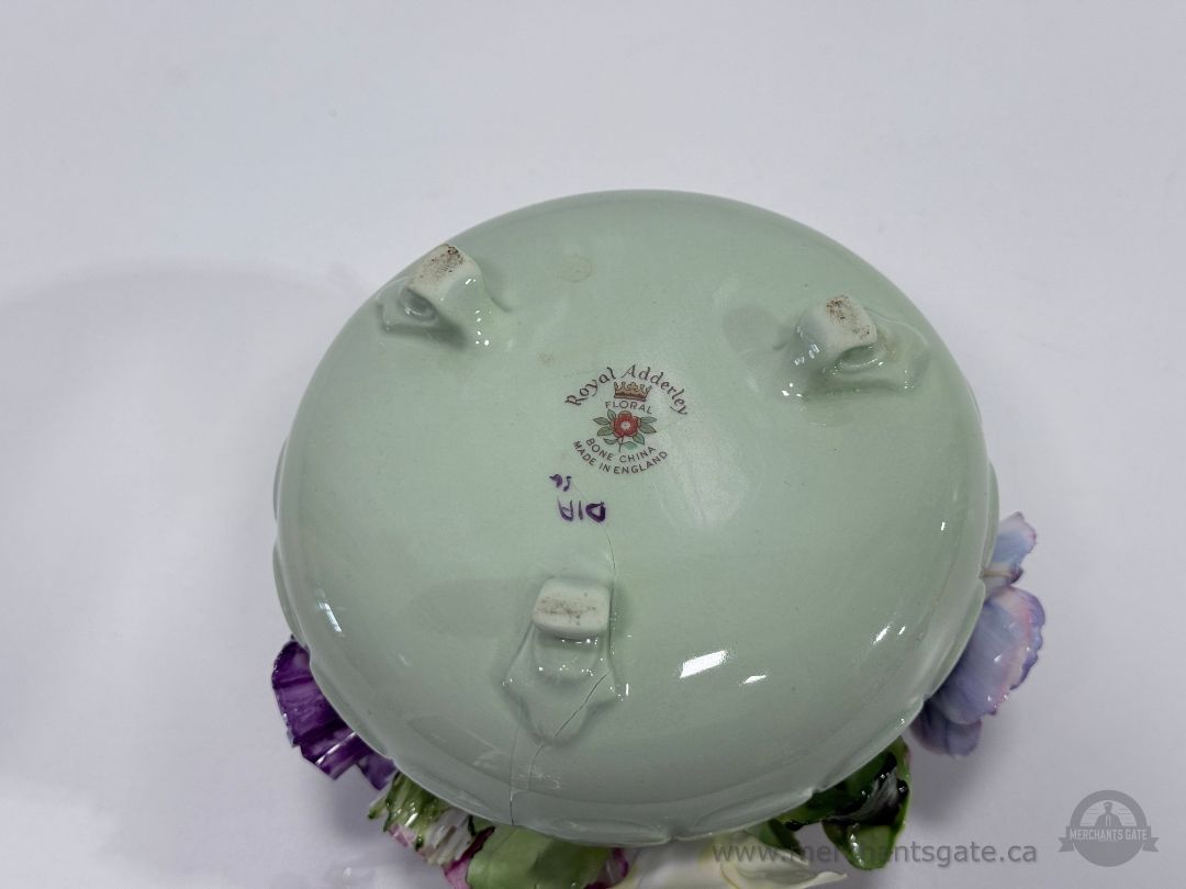 Royal Adderley Bone China Floral Arrangement Figurine Porcelain Flower Bowl