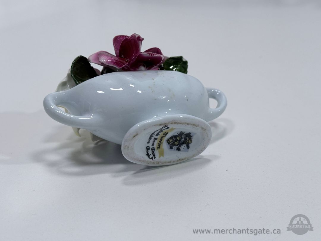 Royal Adderley Bone China Floral Mini Vase Double Handle Porcelain Flower Arrangement