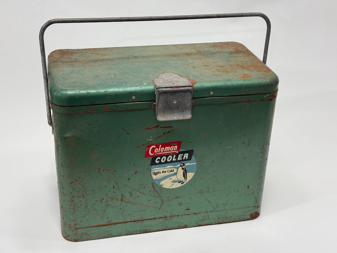 Vintage Coleman Cooler - Green Metal Complete!