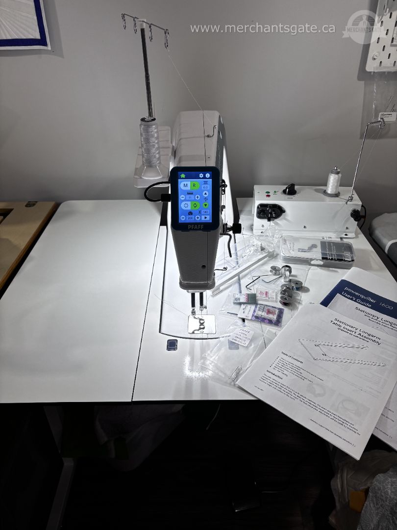 PFAFF PowerQuilter 1600 Longarm Quilting Machine + Table & Accessories