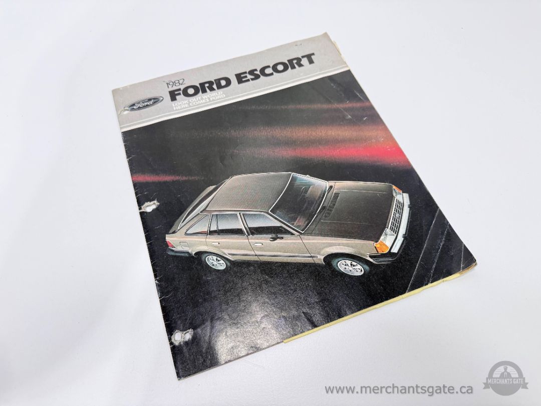 1982 Ford Escort Brochure Original Dealer Sales Sheet w/ Purchase Order Document