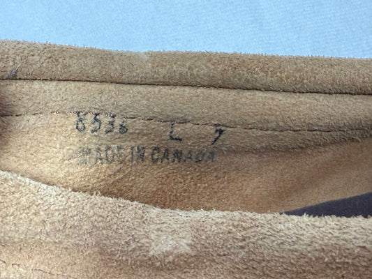 Genuine Leather Beaded Moccasins – Size 7-ish