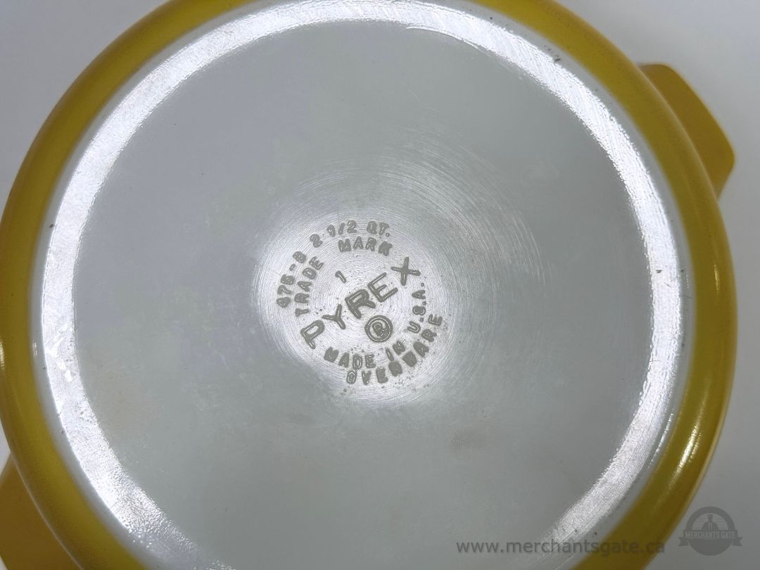 Vintage Pyrex 475-B Yellow Daisy Casserole Dish w Lid 2.5 Qt USA
