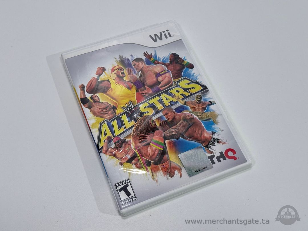 WWE All Stars Wii Game Complete Case Disc Nintendo Wrestling THQ