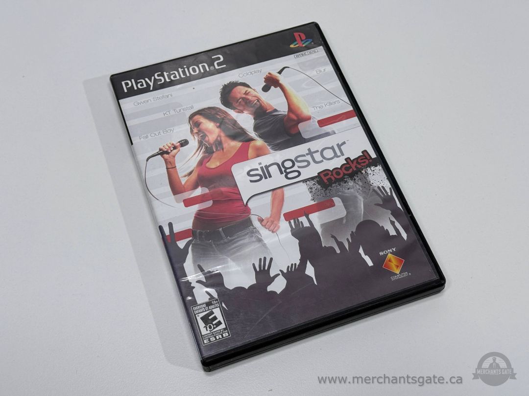 SingStar Rocks PS2 Game Complete Case Disc PlayStation 2 Karaoke Music Sony
