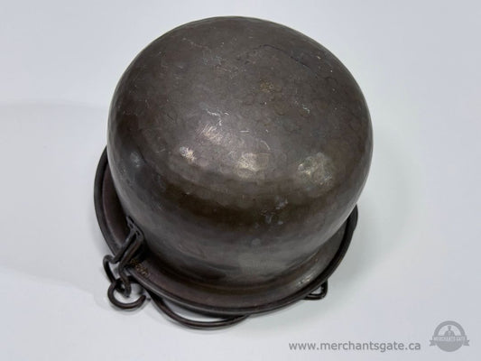 Vintage Metal Cauldron Pot Small Hanging Kettle Rustic Decor Bowl