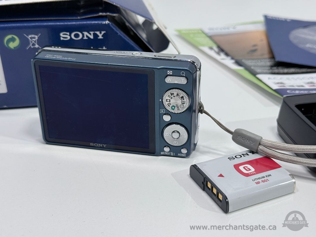 Sony Cyber-shot DSC-W230 Digital Camera 12.1MP Zeiss Lens Bundle