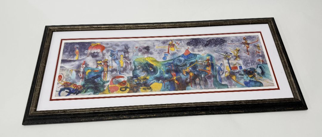 Framed Surrealist Abstract Art Print