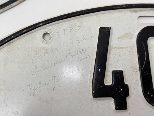 Vintage West German Oval License Plates (Matching Pair)