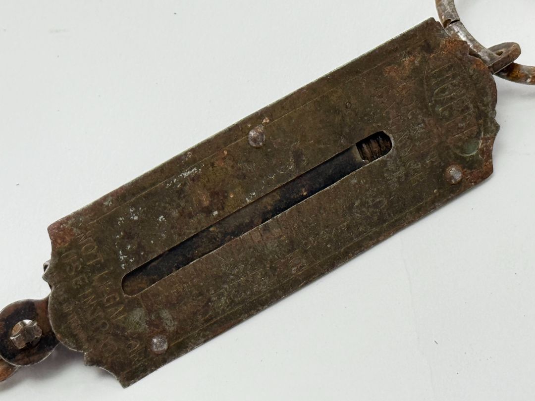 Vintage Hoppe Brass Hanging Scale – Up to 25 kg
