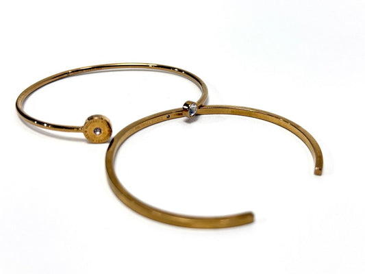 Michael Kors Rose Gold-Tone Bangle Bracelet Set with Crystals MKJ4822040