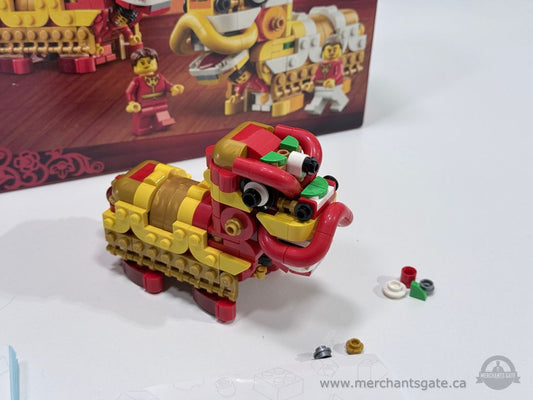 LEGO 40915 Lion Dance Set Near Complete w Box Instructions Chinese New Year Dragon