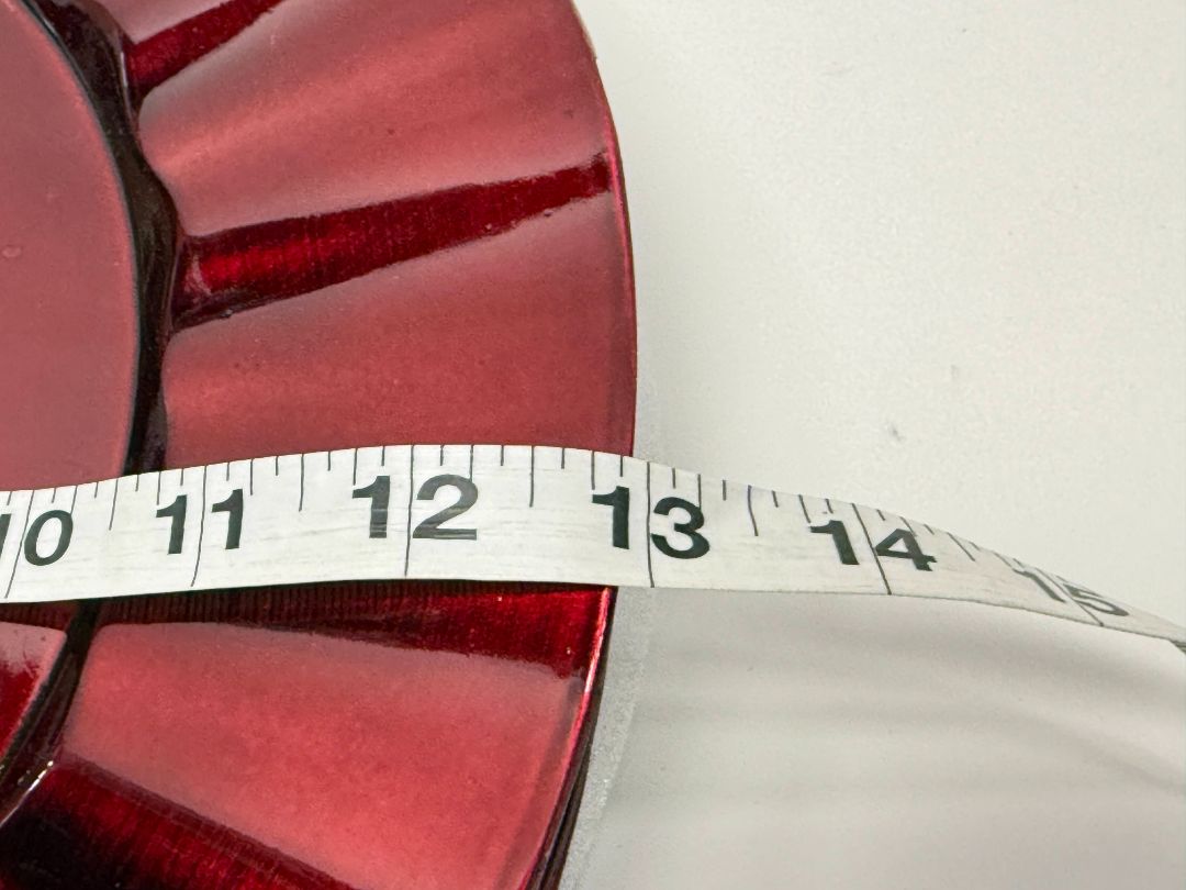 Set of 6 Metallic Red Charger Plates – 13" Round Decorative Tableware