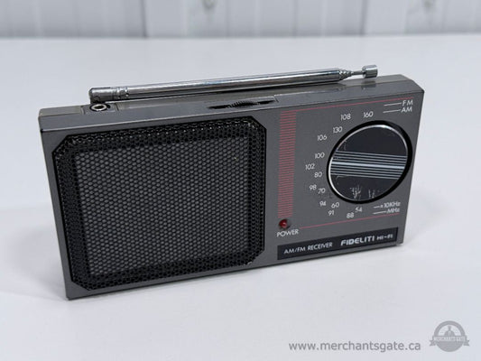 Portable AM FM Radio Fidelity Hi Fi Receiver Telescopic Antenna Vintage Style