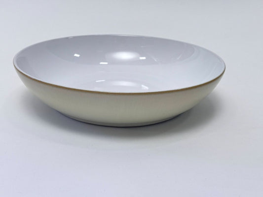 Denby Linen Coupe Pasta Bowl 8 Inch Stoneware Made In England Vintage Tableware 2000s