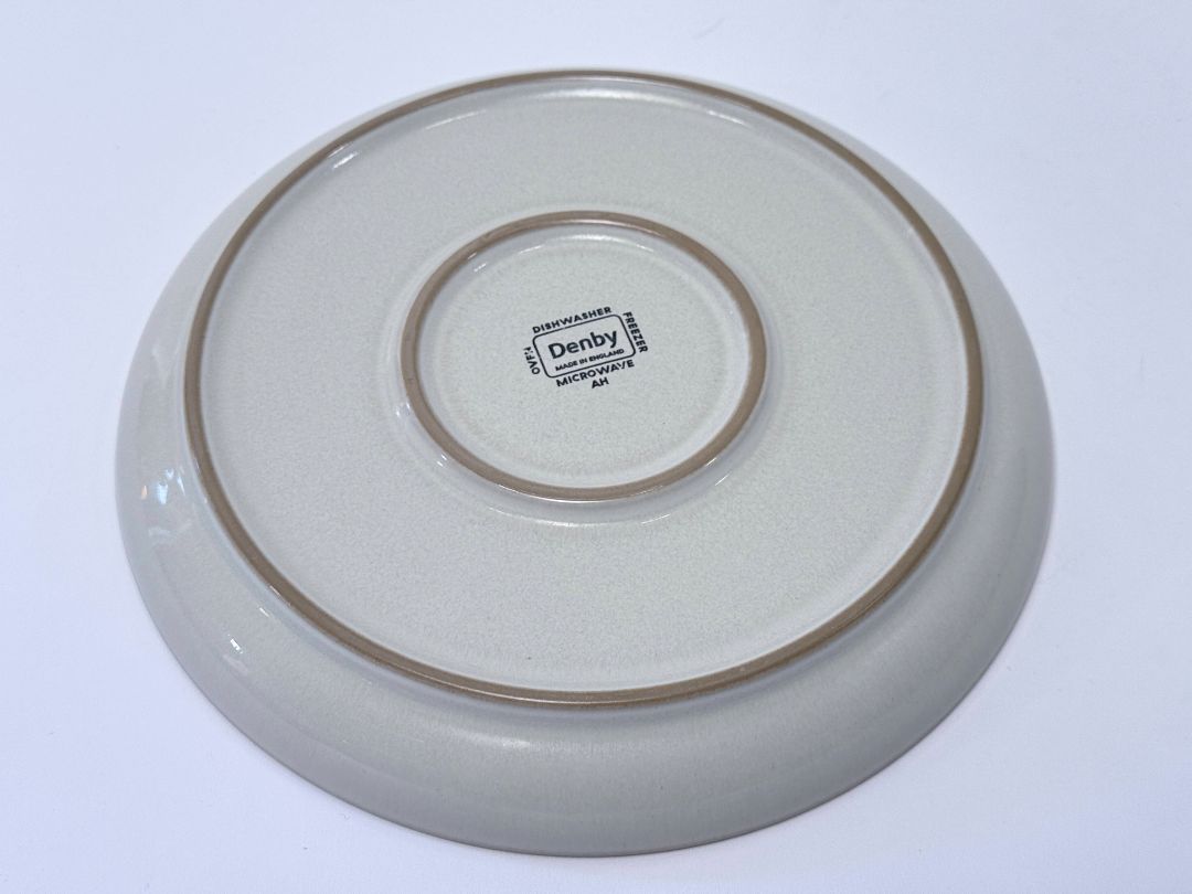 Denby Linen Medium Stoneware Plate 8 Inch Made In England 2000s
