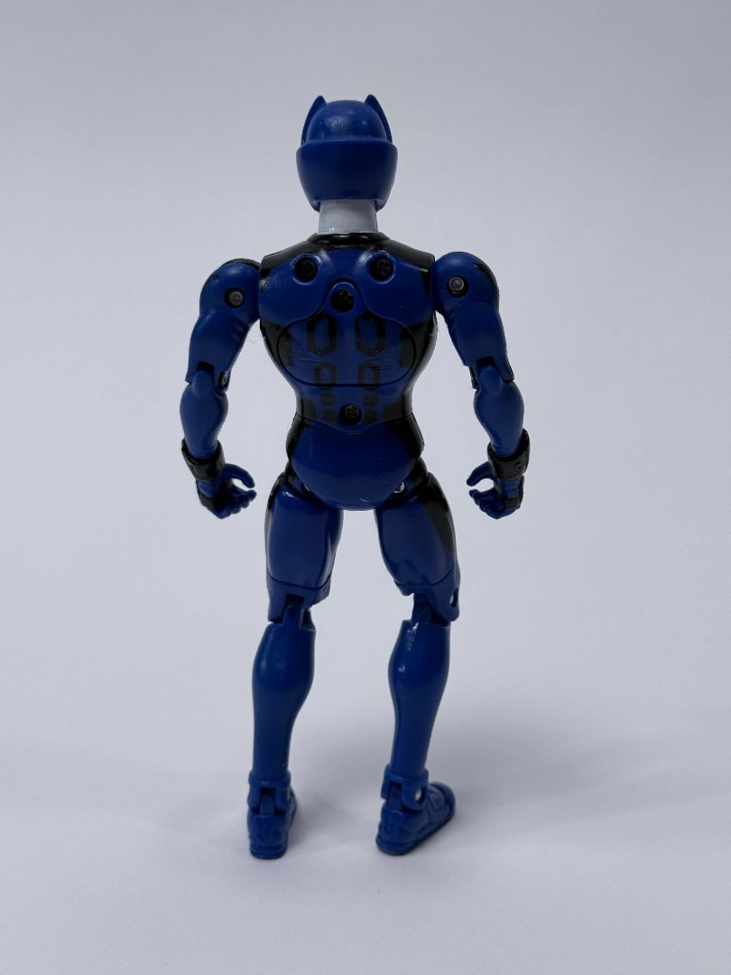 Vintage Blue Power Ranger Action Figure – 6” Articulated Toy – 2000s Jungle Fury Ranger