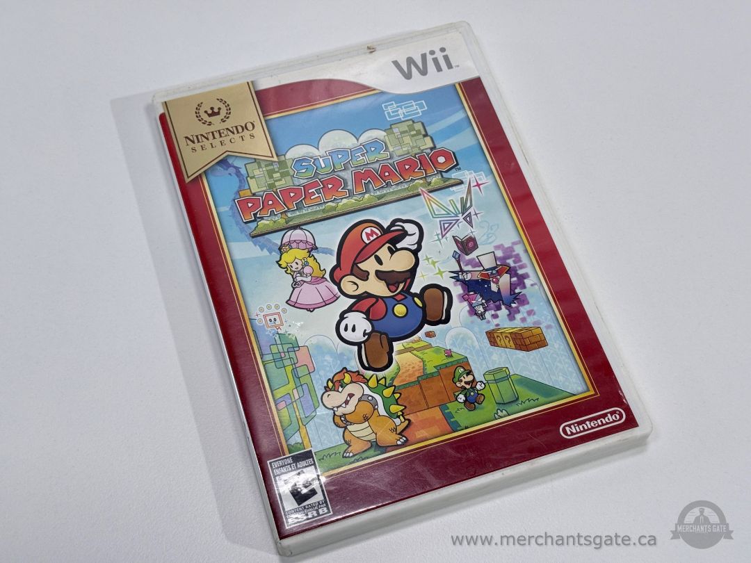Super Paper Mario Wii Nintendo Selects Game in Case