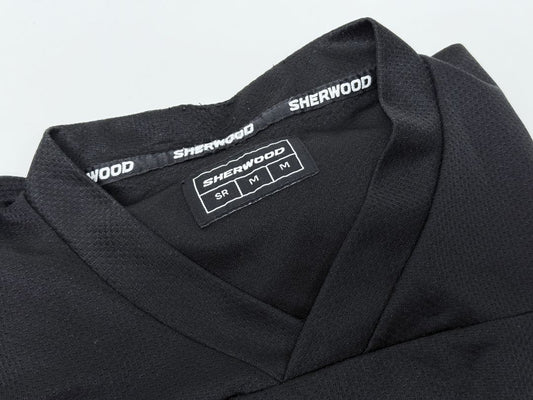 Sherwood Black Hockey Practice Jersey Senior Medium Lightweight Breathable Mesh Pullover Shirt EUC