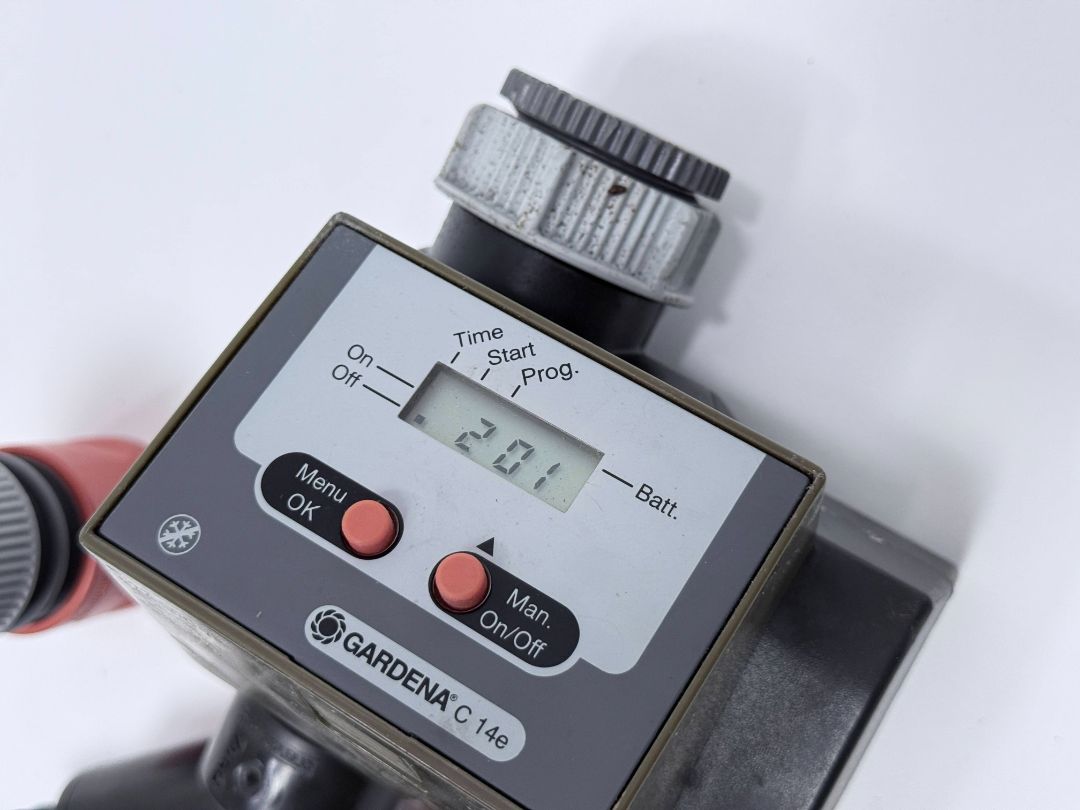 Gardena C14e Digital Garden Hose Timer With New Duracell 9V Battery Water Irrigation