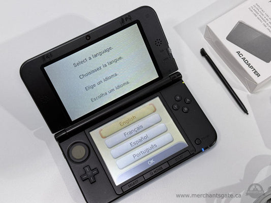 Nintendo 3DS XL Blue Handheld Console with Charger Stylus Tested Factory Reset