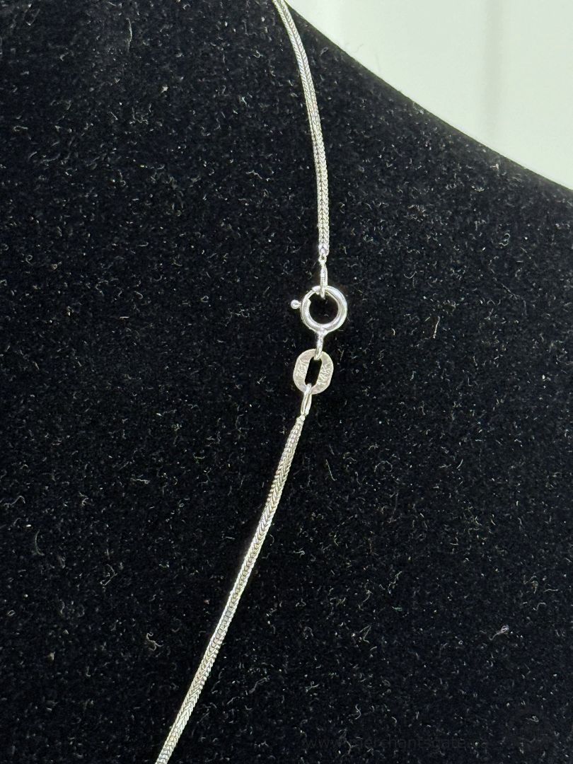 Italian 14K White Gold Snake Chain Necklace 18” ZEI Italy Fine Jewelry 1.9g