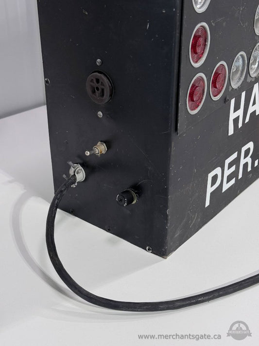 Vintage Commercial Metal Hockey Penalty Scoreboard Light Box Habs Leafs