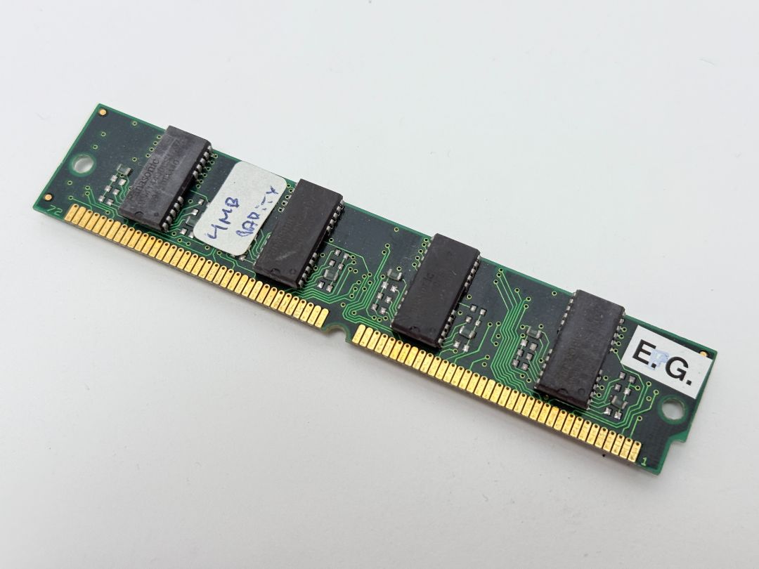 4MB 72 Pin SIMM RAM Stick Panasonic MN414400J Vintage Memory Module 1990s Collectible