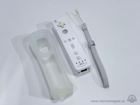Nintendo Wii MotionPlus Inside White Remote Controller OEM with Sleeve & Strap