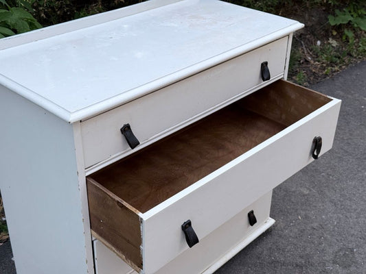 Solid Wood 4 Drawer Dresser Rustic Farmhouse Painted Chest