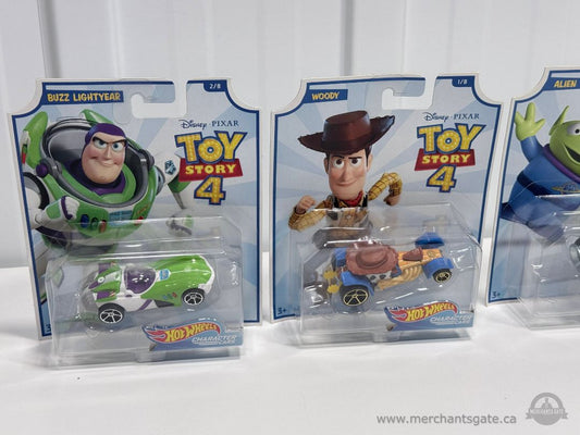 Hot Wheels Character Cars Disney Pixar Toy Story 4 Complete Set of 4 Sealed