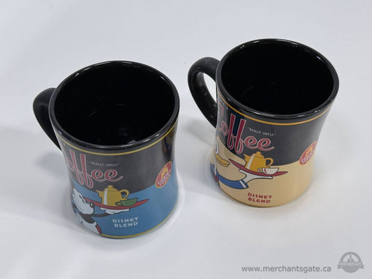 Vintage Disney Mickey Mouse & Donald Duck Coffee Mugs Pair Disney Blend