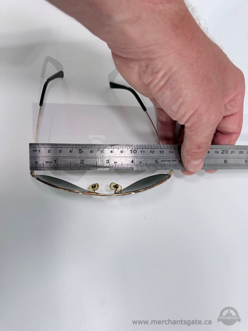Vintage Ray-Ban Aviator Sunglasses Gold Frame Green Lenses B&L USA 63mm