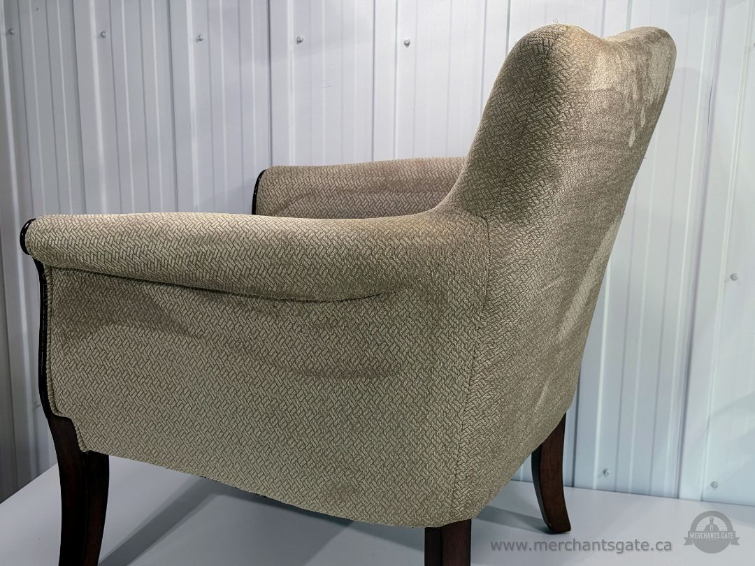 Bombay Company Accent Arm Chair Upholstered Club Chair Wood Frame