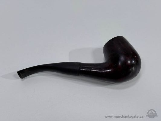 Vintage Briar Tobacco Smoking Pipe Bent Billiard Estate Pipe 6 Inch Wood Pipe