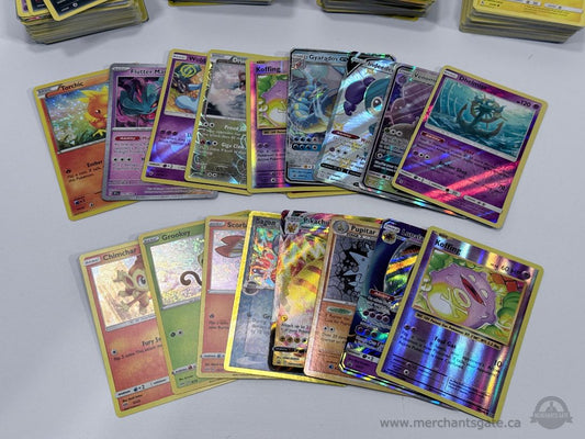 Pokemon Card Lot 250+ Cards Holo Reverse Holo V Cards Bulk Collection