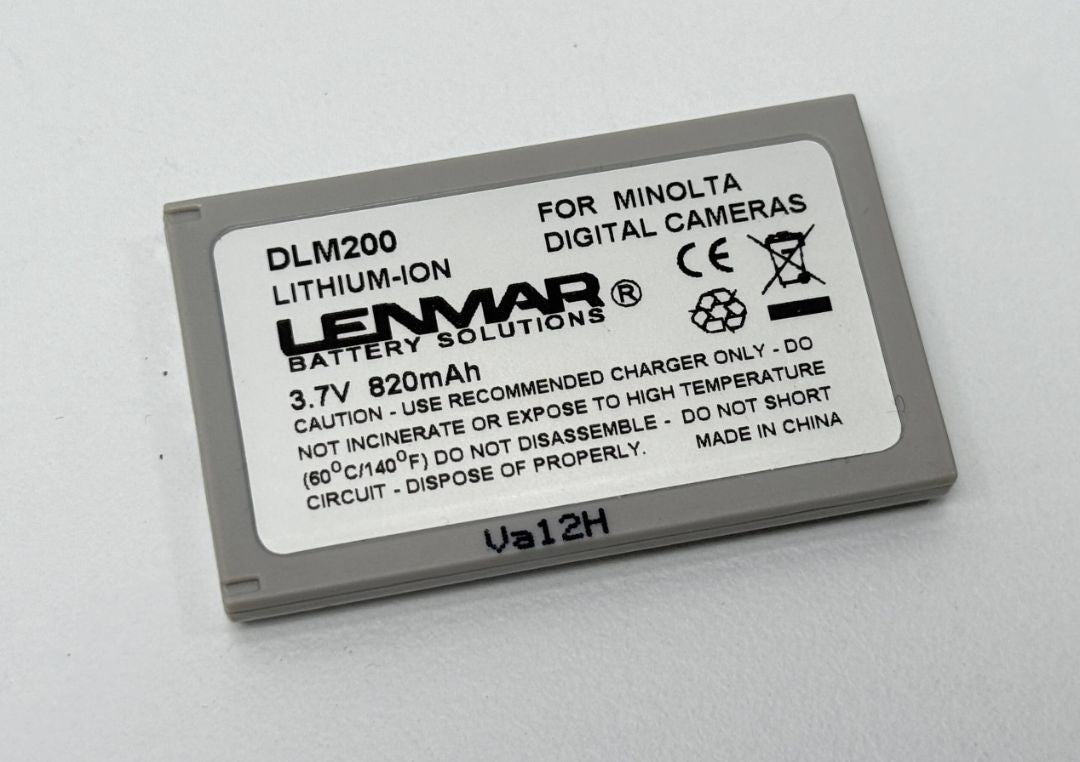 Lenmar DLM200 Lithium Ion Battery For Minolta Digital Cameras 37V 820mAh Works Depleted