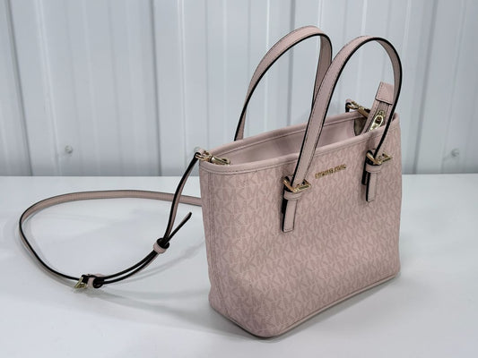 Michael Kors Pink Signature Crossbody Tote Purse Handbag