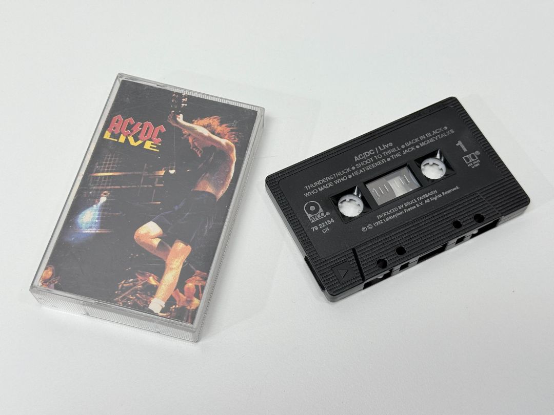 Vintage ACDC Cassette Tape Live 1992 Rock Album Collectible Music