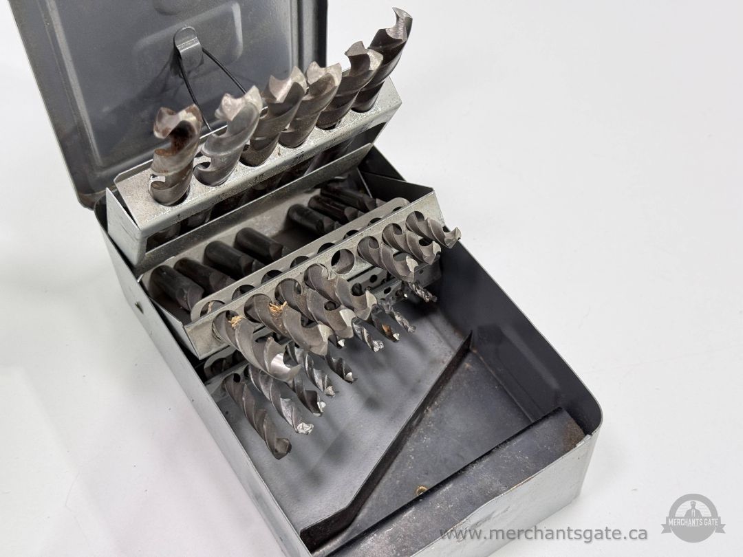 Canadian Tire 29 Piece High Speed Steel Drill Bit Set Metal Case