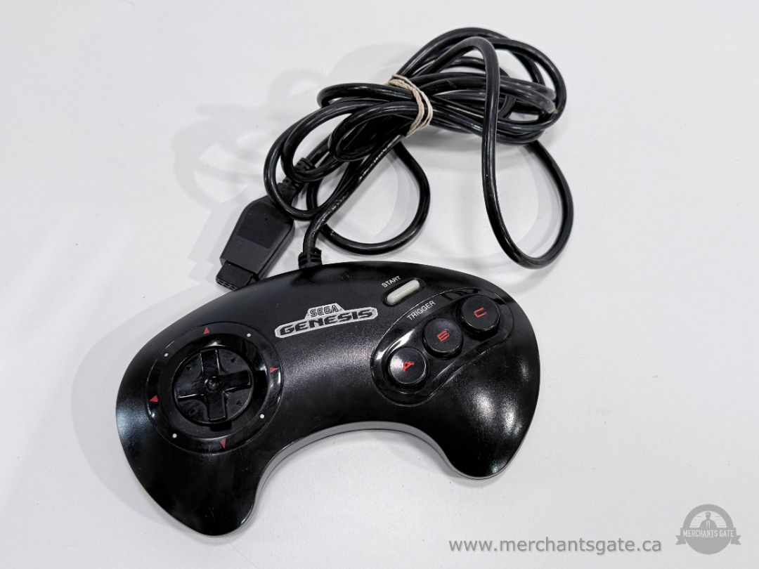 Original Sega Genesis 3-Button Controller Red Lettering OEM Gamepad