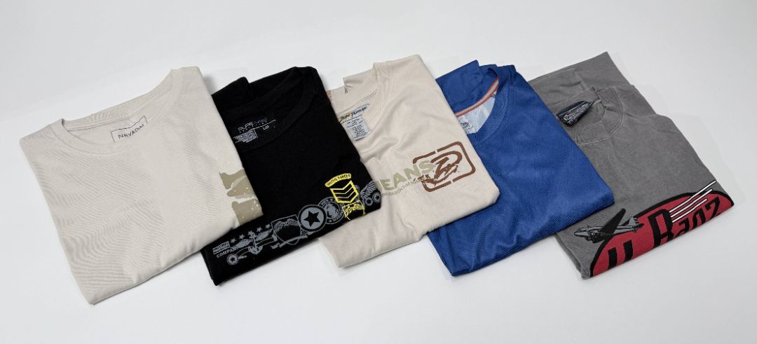 Lot of 5 Size L Shirts 4 Tshirts 1 Tank Mixed Colours And Brands Like New