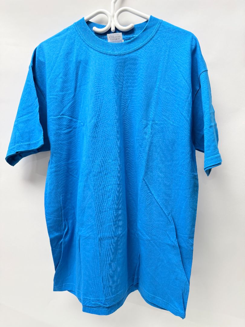 Lot of 5 Size L Heavyweight Cotton Tshirts Plain Solid Colours No Logos