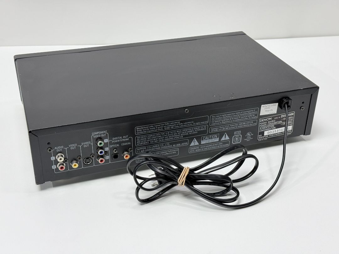 Denon DVD 1500 DVD CD Player Tested Works Great No Remote Vintage Audio Video
