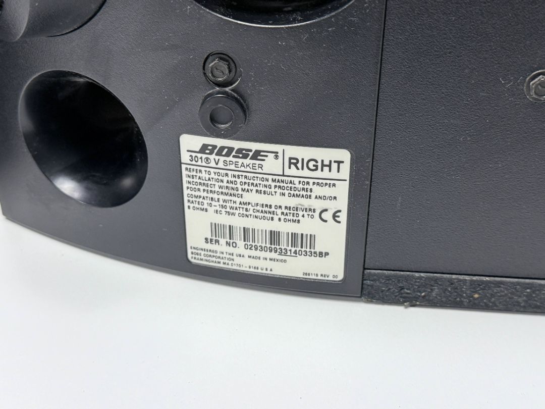 Bose 301 Series V Direct Reflecting Bookshelf Speakers Black Tested Sound Incredible